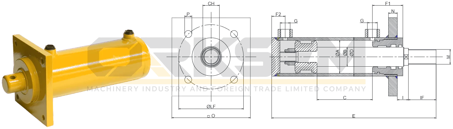 Vérin hydraulique — série FA