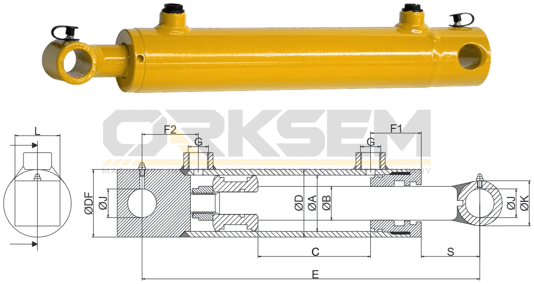 Vérin hydraulique — série HL