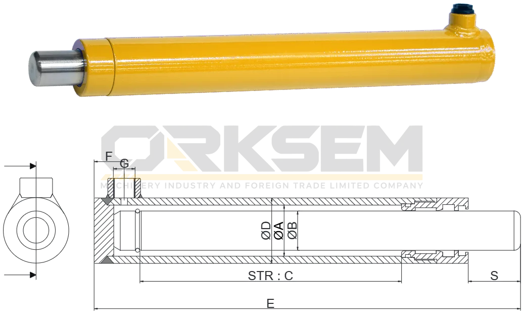 Vérin hydraulique — série TS